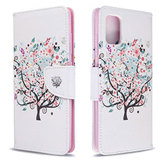 Funda de Cuero Cartera con Soporte Patron de Moda Carcasa B01F para Samsung Galaxy M40S Blanco