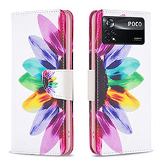 Funda de Cuero Cartera con Soporte Patron de Moda Carcasa B01F para Xiaomi Poco X4 Pro 5G Multicolor