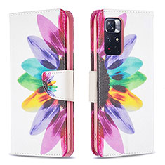 Funda de Cuero Cartera con Soporte Patron de Moda Carcasa B01F para Xiaomi Redmi Note 11 5G Multicolor