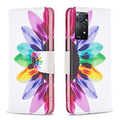 Funda de Cuero Cartera con Soporte Patron de Moda Carcasa B01F para Xiaomi Redmi Note 11 Pro 4G Multicolor