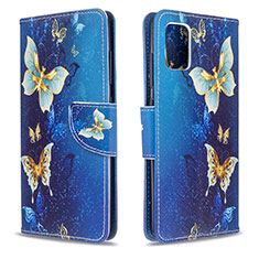 Funda de Cuero Cartera con Soporte Patron de Moda Carcasa B03F para Samsung Galaxy A51 4G Azul Cielo