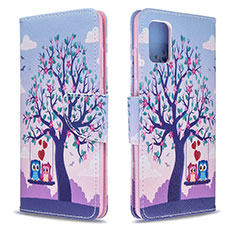 Funda de Cuero Cartera con Soporte Patron de Moda Carcasa B03F para Samsung Galaxy A51 5G Purpura Claro