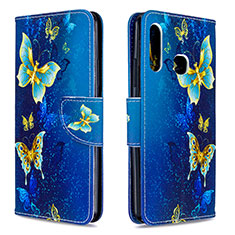 Funda de Cuero Cartera con Soporte Patron de Moda Carcasa B03F para Samsung Galaxy A70E Azul Cielo