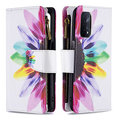 Funda de Cuero Cartera con Soporte Patron de Moda Carcasa B04F para OnePlus Nord N200 5G Multicolor