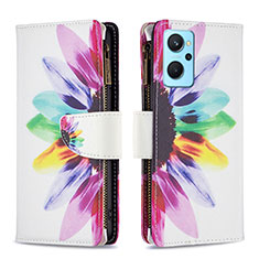 Funda de Cuero Cartera con Soporte Patron de Moda Carcasa B04F para Oppo A96 4G Multicolor