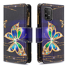 Funda de Cuero Cartera con Soporte Patron de Moda Carcasa B04F para Samsung Galaxy M80S Negro