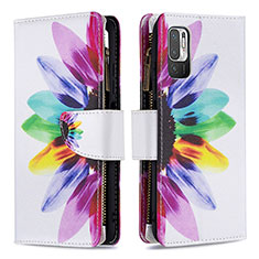 Funda de Cuero Cartera con Soporte Patron de Moda Carcasa B04F para Xiaomi POCO M3 Pro 5G Multicolor