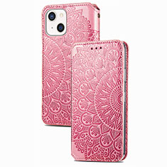 Funda de Cuero Cartera con Soporte Patron de Moda Carcasa H02 para Apple iPhone 13 Oro Rosa