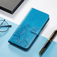 Funda de Cuero Cartera con Soporte Patron de Moda Carcasa H04 para Apple iPhone 13 Pro Max Azul