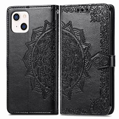 Funda de Cuero Cartera con Soporte Patron de Moda Carcasa H05 para Apple iPhone 13 Mini Negro