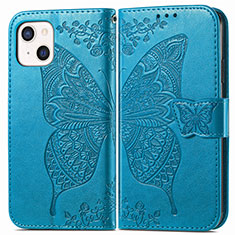 Funda de Cuero Cartera con Soporte Patron de Moda Carcasa H07 para Apple iPhone 13 Mini Azul