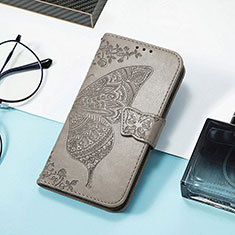 Funda de Cuero Cartera con Soporte Patron de Moda Carcasa H08 para Apple iPhone 13 Mini Gris