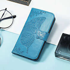 Funda de Cuero Cartera con Soporte Patron de Moda Carcasa H08 para Apple iPhone 14 Pro Max Azul