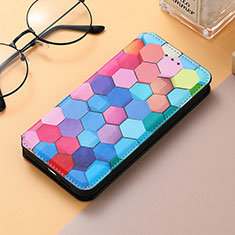 Funda de Cuero Cartera con Soporte Patron de Moda Carcasa H09 para Apple iPhone 13 Pro Azul