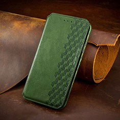 Funda de Cuero Cartera con Soporte Patron de Moda Carcasa H14 para Apple iPhone 13 Pro Max Verde