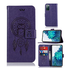 Funda de Cuero Cartera con Soporte Patron de Moda Carcasa JX1 para Samsung Galaxy S20 Lite 5G Morado