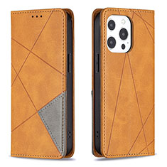 Funda de Cuero Cartera con Soporte Patron de Moda Carcasa L04 para Apple iPhone 16 Pro Amarillo