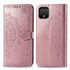 Funda de Cuero Cartera con Soporte Patron de Moda Carcasa para Google Pixel 4 Oro Rosa