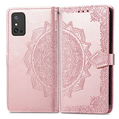 Funda de Cuero Cartera con Soporte Patron de Moda Carcasa para Huawei Honor X10 Max 5G Oro Rosa