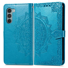 Funda de Cuero Cartera con Soporte Patron de Moda Carcasa para Motorola Moto Edge S30 5G Azul