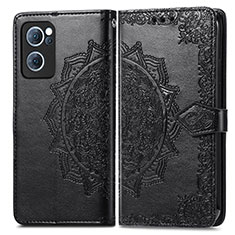 Funda de Cuero Cartera con Soporte Patron de Moda Carcasa para Oppo Reno8 4G Negro