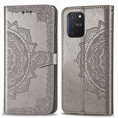 Funda de Cuero Cartera con Soporte Patron de Moda Carcasa para Samsung Galaxy A91 Gris