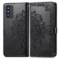 Funda de Cuero Cartera con Soporte Patron de Moda Carcasa para Samsung Galaxy F52 5G Negro