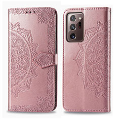 Funda de Cuero Cartera con Soporte Patron de Moda Carcasa para Samsung Galaxy Note 20 Ultra 5G Oro Rosa