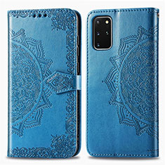 Funda de Cuero Cartera con Soporte Patron de Moda Carcasa para Samsung Galaxy S20 Plus 5G Azul
