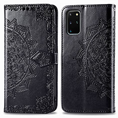 Funda de Cuero Cartera con Soporte Patron de Moda Carcasa para Samsung Galaxy S20 Plus Negro