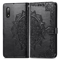 Funda de Cuero Cartera con Soporte Patron de Moda Carcasa para Sony Xperia Ace II Negro