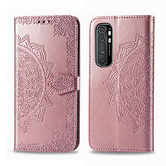 Funda de Cuero Cartera con Soporte Patron de Moda Carcasa para Xiaomi Mi Note 10 Lite Oro Rosa