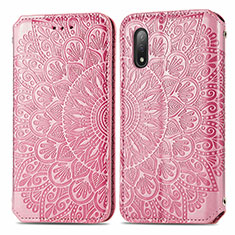 Funda de Cuero Cartera con Soporte Patron de Moda Carcasa S01D para Sony Xperia Ace II Oro Rosa