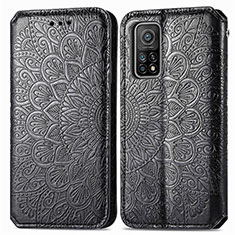 Funda de Cuero Cartera con Soporte Patron de Moda Carcasa S01D para Xiaomi Mi 10T 5G Negro