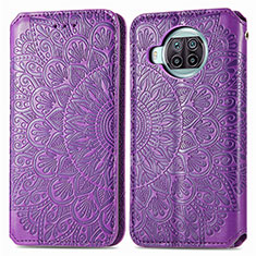 Funda de Cuero Cartera con Soporte Patron de Moda Carcasa S01D para Xiaomi Mi 10T Lite 5G Morado