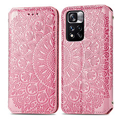 Funda de Cuero Cartera con Soporte Patron de Moda Carcasa S01D para Xiaomi Mi 11i 5G (2022) Oro Rosa