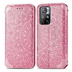 Funda de Cuero Cartera con Soporte Patron de Moda Carcasa S01D para Xiaomi Redmi Note 11 5G Oro Rosa