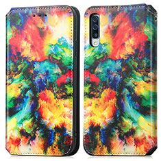 Funda de Cuero Cartera con Soporte Patron de Moda Carcasa S02D para Samsung Galaxy A50S Multicolor