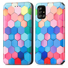 Funda de Cuero Cartera con Soporte Patron de Moda Carcasa S02D para Samsung Galaxy A51 4G Vistoso