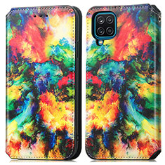 Funda de Cuero Cartera con Soporte Patron de Moda Carcasa S02D para Samsung Galaxy M12 Multicolor