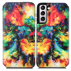 Funda de Cuero Cartera con Soporte Patron de Moda Carcasa S02D para Samsung Galaxy S21 Plus 5G Multicolor