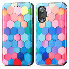 Funda de Cuero Cartera con Soporte Patron de Moda Carcasa S02D para Xiaomi Poco F3 GT 5G Vistoso