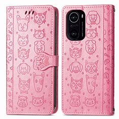 Funda de Cuero Cartera con Soporte Patron de Moda Carcasa S03D para Xiaomi Mi 11X Pro 5G Rosa