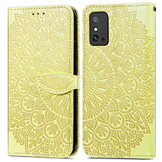 Funda de Cuero Cartera con Soporte Patron de Moda Carcasa S04D para Huawei Honor X10 Max 5G Amarillo