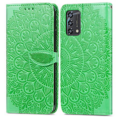 Funda de Cuero Cartera con Soporte Patron de Moda Carcasa S04D para Oppo A95 4G Verde