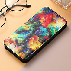 Funda de Cuero Cartera con Soporte Patron de Moda Carcasa S04D para Samsung Galaxy S21 Ultra 5G Multicolor