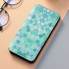 Funda de Cuero Cartera con Soporte Patron de Moda Carcasa S06D para Samsung Galaxy S22 Plus 5G Verde