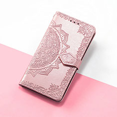 Funda de Cuero Cartera con Soporte Patron de Moda Carcasa S07D para Google Pixel 4 Oro Rosa