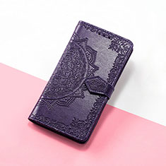 Funda de Cuero Cartera con Soporte Patron de Moda Carcasa S07D para Google Pixel 4 XL Morado