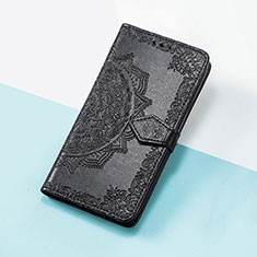 Funda de Cuero Cartera con Soporte Patron de Moda Carcasa S07D para Google Pixel 5 XL 5G Negro